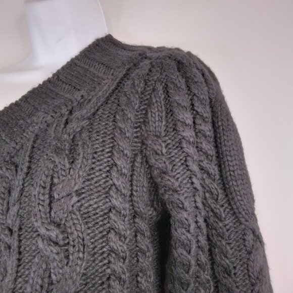 NWT For Love and Lemons Quinn One Shoulder Black Knit Sweater Size S - Picture 6 of 12